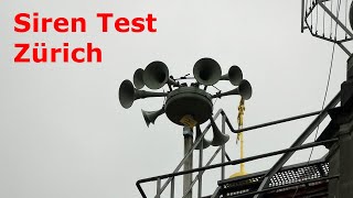 Siren test in Zurich Switzerland [upl. by Anaidirib]