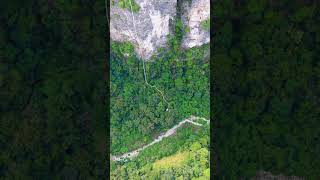 Zhangjiajie Grand Canyon Glass Bridge Bungee Jumping is thrilling [upl. by Wrand]