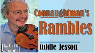 Connaughtmans Rambles fiddle lesson [upl. by Lemert991]