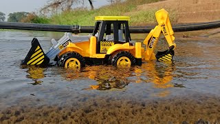 All vehicles moving in river JCB Tata Truck Mini Truck DumperTractorSahuTransport2512 SahuToy [upl. by Korten559]