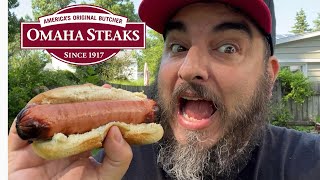 Omaha Steaks Hot Dogs Review Jumbo Franks [upl. by Akina100]