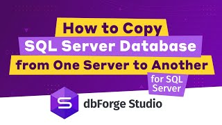 How to copy a SQL Server database from one server to another [upl. by Eelyah968]