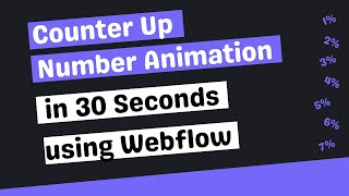 Counter Up Number Animation in Webflow  Webflow Tutorial [upl. by Irina]