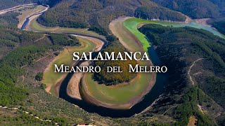 Aerial view of Meandro del Melero Frontier between Salamanca and Cáceres UHD 4K [upl. by Ruff]