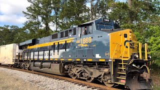 CSX 1869 CampO Heritage Unit Leads I04524 Solo at Duval Connection [upl. by Yht]