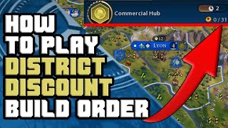 How to Play District Discount Build Order  Civilization 6 Guide [upl. by Saiasi]