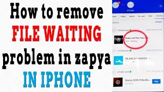 How to remove file waiting problem in zapya in Iphone  Android  Iphone  Zapya [upl. by Tuinenga]