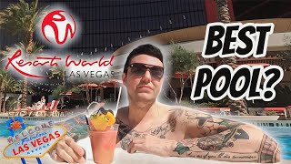 Resorts World Las Vegas Pool Tour 2024  Is this the BEST Pool on the Strip [upl. by Bronez]