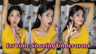 How to shave Underarms hair with Razors 🪒 Step by Step Underarm Shaving howtoshave [upl. by Evelunn]