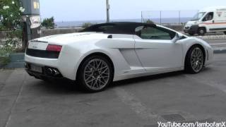 Rental Lamborghini Gallardo LP5604 Spyder Sound in Cannes HD [upl. by Sharma192]