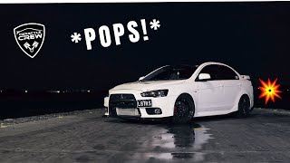 MAKING POPCORN with Mitsubishi Lancer Ralliart Exhaust [upl. by Ititrefen]