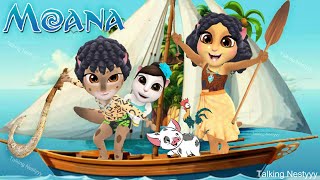 Disney Family  Moana  ISLAND FAMILY  My Angela 2 [upl. by Peti]