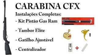 Carabina Gamo CFX  Instalação Kit Pistão Gatilho e Tambor Municiamento Elite Airguns [upl. by Ailemac863]