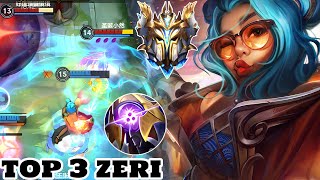 Wild Rift Zeri  Top 3 Zeri Gameplay Rank Sovereign [upl. by Giverin]