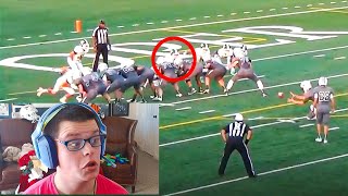 Reacting To My High School Football Highlights [upl. by Kermy]