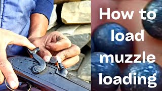 how to Load muzzle loading Gun step by step muzzle loading load kura [upl. by Irpak]