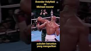 Evander Holyfield vs Michael moorer  knockout highlight evanderholyfield boxing shorts [upl. by Opportuna723]