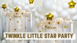 DIY Baptism Party Decoration  Christening  Simple amp Easy Twinkle Little Star Party [upl. by Serrano]