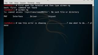 airmonng shows lscannot access sysclassieee80211  No such file or directory solved [upl. by Acinat91]