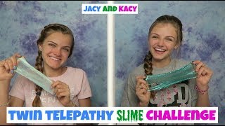 Twin Telepathy Slime Challenge  Jacy and Kacy [upl. by Boser173]