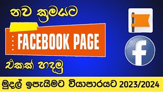 How to create facebook page sinhala  how to make fb page 20232024  fb page  SL Academy [upl. by Ellemac685]