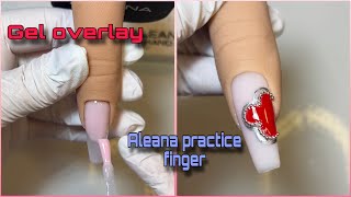 🔥GEL OVERLAY INSPIRATION TOUSPRACTICE FINGERS aleanahandnails gelnails nailart [upl. by Silvana]