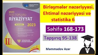 Ehtimal nəzəriyyəsi və statistika3Riyaziyyat test toplusu 2023 2ci hissə [upl. by Petta]