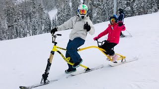 Ski Bike Riding in Tandem [upl. by Romilda]