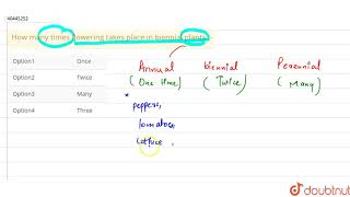 How many times flowering takes place in biennial plants [upl. by Herwick]