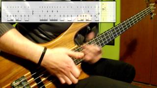 Daft Punk  Lose Yourself To Dance Bass Cover Play Along Tabs In Video [upl. by Sairu]