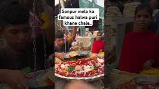 Halwa puri khane chale  sonpurmela halwapuri shorts viralshorts sonpurmela2024 [upl. by Attayek125]