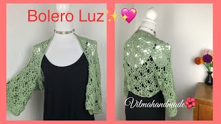 CÓMO TEJER CHALECO a CROCHET bolero fácil y rápido [upl. by Haidej317]