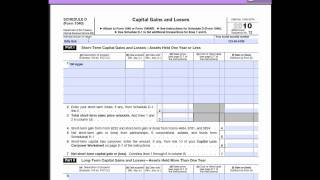 Sch D Loss Form 1040 Tax return preparation [upl. by Ruthie]