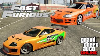 GTA 5  FampF 1 Movie Build  Brians Toyota Supra  Jester Classic Customization [upl. by Weisbart]