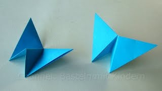 Origami Schmetterlinge falten  Basteln mit Kindern  Einfache Tiere falten  Papier falten [upl. by Thetisa]