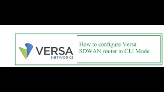 How to change config mode to CLI on Versa [upl. by Downes]