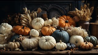 Fall TV art  pumpkins  Thanksgiving ambience screensaver  Samsung Frame TV  Smart TV paintings [upl. by Pears]