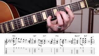 Lullaby Of Birdland  Chord Melody Arrangement  Jazz Guitar Lesson [upl. by Nitnerb176]