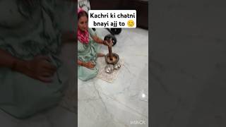 Kachri ki chatni or bhindi ki sabzi k sath combination 😋😋😋😋😋 vlogger miniday minivlog dailyvideo [upl. by Cirtemed]