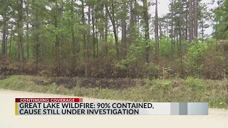 Croatan National Forest fire improves to 90 contained [upl. by Anhcar]