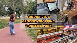 London Grocery Shopping Its expensive 😰  Walking around Queens Park [upl. by Goth]