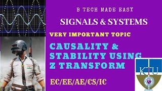 Causality and stability check of DT system by z transform  Signals amp Systems ECEEAE Module 5 [upl. by Ecnerrat365]