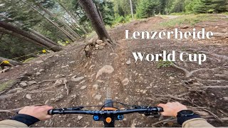 Lenzerheide World Cup Downhill Track Full Run [upl. by Adnouqal]