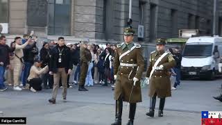 Carabineros de chile Relevo de Guardia en el Palacio de la Moneda 28 de Julio de 2024 [upl. by Croft]