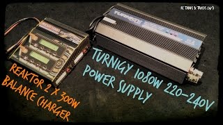 Turnigy Reaktor 2 X 300W Balance Charger amp Turnigy 1080W Power Supply [upl. by Calmas552]