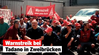 Erster Warnstreik bei Tadano in Zweibrücken [upl. by Mauchi]