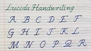 How to write Capital Letter in Lucida Handwriting  Capital Letter italic calligraphy [upl. by Daria]