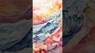 Mesmerizing Wavesshorts art drawing aesthetic oddlysatisfying asmr [upl. by Nwahs]