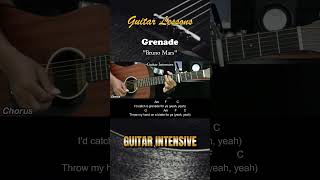 Grenade  Bruno Mars  EASY Guitar Tutorial with Chords  Lyrics  Guitar Lessons chordgitar [upl. by Henriette]