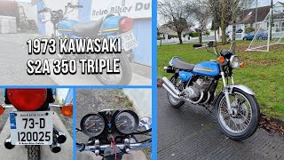 1973 Kawasaki S2A 350 Triple  1973 kawasaki s2 350 1975 kawasaki h1 500 Review GoPro Hero 9 [upl. by Kciredes]